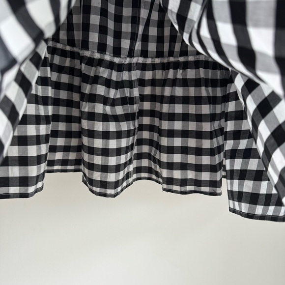 J Crew Gingham Black White Big Bow Ruffle Trim Skirt NEW Women’s size 10 - Picture 5 of 12